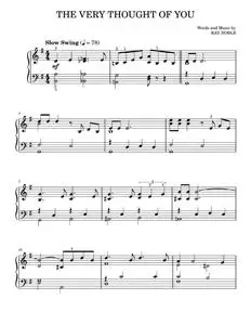 The Very Thought Of You - Frank Sinatra, Kate Smith, Nat King Cole, Ray Conniff, Rick Nelson (Easy Piano)