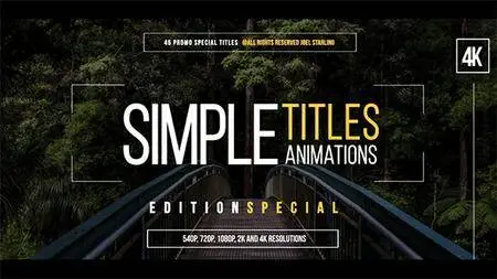 45 Simple Titles (Edition Special) - Project for After Effects (VideoHive)