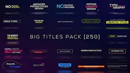 Big Titles Pack [250] - Project for After Effects (VideoHive)