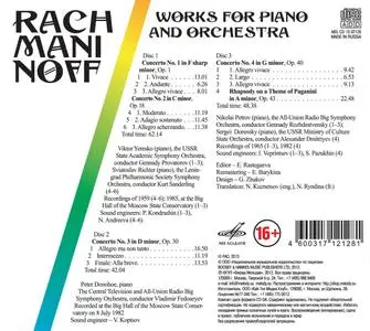 VA - Rachmaninoff: Works for Piano and Orchestra (3CD) (2013)
