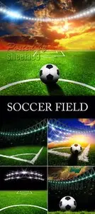 Stock Photo - Soccer Field with Lights