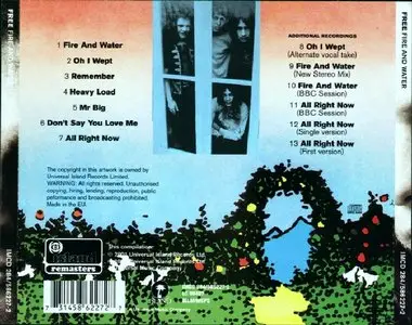 Free - Fire And Water  1970