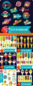 Ice cream set vector