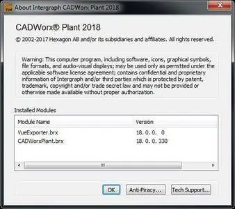 Intergraph CADWorx 2018 version 18.0.0