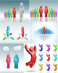 Lines & 3d people