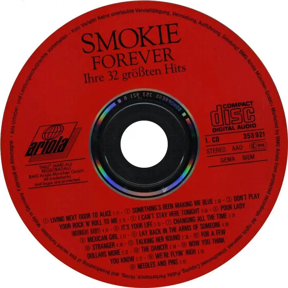 Дискографии flac. Smokie Forever 2 CD. Smokie 1990. CD 1990. Смоки диски.