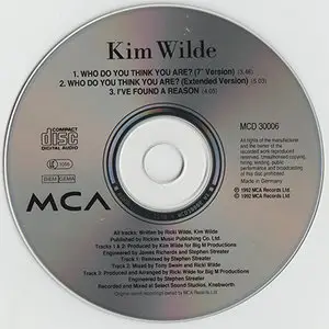 Kim Wilde - Who Do You Think You Are [Single] (1992, MCA # MCD 30006)