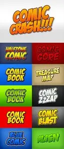 GraphicRiver Comic Book and Cartoon Photoshop Styles Pack