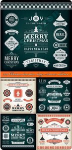 2014 Christmas decoration design elements collection vector 2