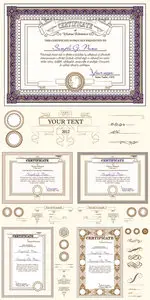 Certificate Frames Vector