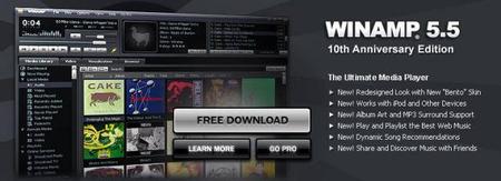 NullSoft WinAmp 5.5 Pro 10th Anniversary Surround Edition (Multilingual with Keygen)