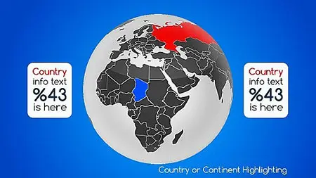 Real World Map Country Highlighter - Project for After Effects (VideoHive)