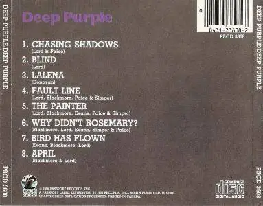 Deep Purple - Deep Purple (1969) {1988, US 1st Press} Re-Up