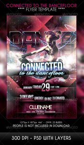 GraphicRiver Connected to the dancefloor Party Flyer