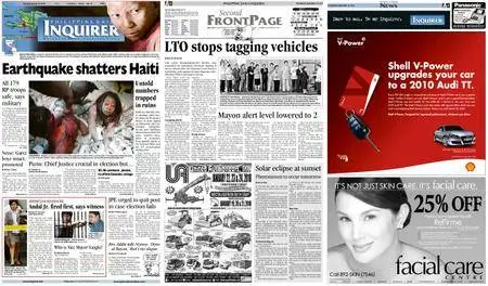 Philippine Daily Inquirer – January 14, 2010