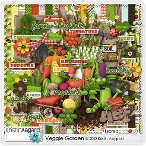 Scrap-kit - Garden with vegetables