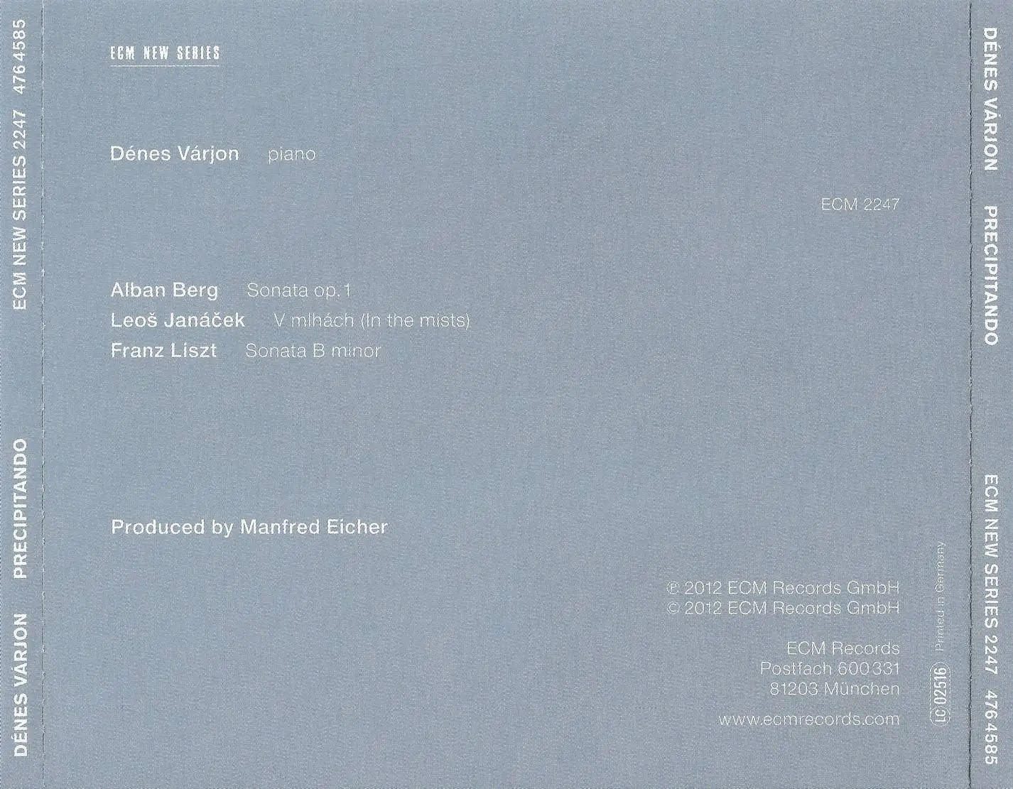 Denes Varjon - Precipitando (2012) {ECM New Series 2247}