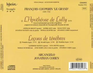 Jonathan Cohen, Arcangelo - François Couperin: L'Apothéose de Lully & Leçons de ténèbres (2017)