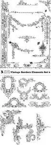 Vectors - Vintage Borders Elements Set 6