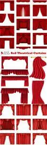 Vectors - Red Theatrical Curtains