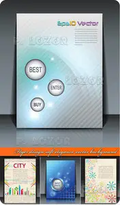 Flyer design soft elegance vector background