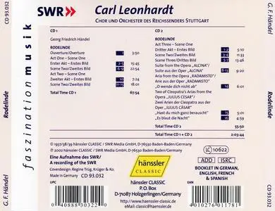 Carl Leonhardt, Orchester des Reichssenders Stuttgart - George Frideric Handel: Rodelinde [Rodelinda] (2002)