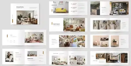 Kirana Interior Design Portfolio Brochure - InDesign Templates