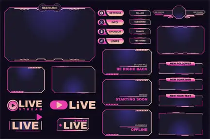 Gamers Stream Screen Frames