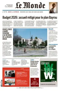 Le Monde du Vendredi 18 Juillet 2025