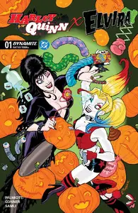 Dynamite-Harley Quinn X Elvira No 01 2025 Hybrid Comic