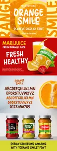 Orange Smile - Playful Display Font UV9BF52