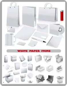 White paper 3 set items 