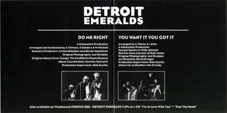 The Detroit Emeralds ‎- Do Me Right (1971) & You Want It You Got It (1972) [1993, Reissue]