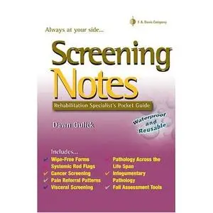 Screening Notes: Rehabilitation Specialist's Pocket Guide (Davis Notes Series)