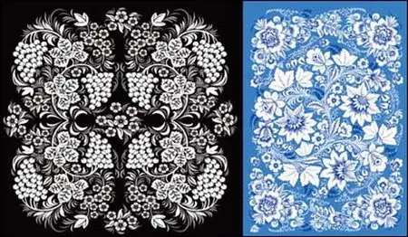 2 beautiful pattern vector 