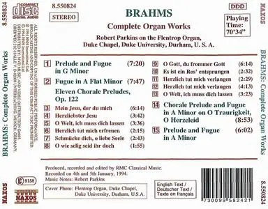 Robert Parkins - Johannes Brahms: Complete Organ Works (1994)