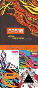 Abstract colored band vector 