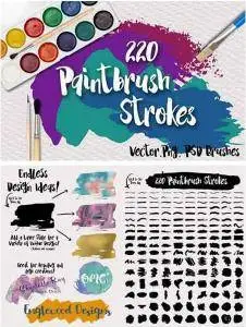 CreativeMarket - 220 Paintbrush Strokes