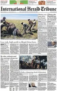 International Herald Tribune from Monday/Tuesday, 31./01. December/January 2012/2013
