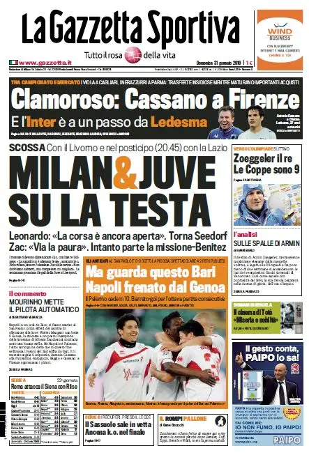 La Gazzetta dello Sport (31-01-10)