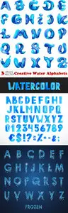 Vectors - Creative Water Alphabets