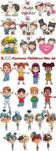 Vectors - Cartoon Children Mix 38