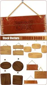 Wooden board 3 - Stock Vector