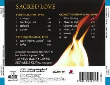 Latvian Radio Choir, Sigvards Klava - Sacred Love: Yuri Falik, Arturs Maskats, Georgy Sviridov (2014)