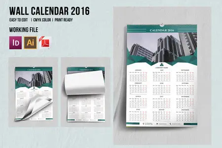 CreativeMarket - Wall Calendar 2016-V03