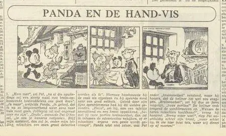 Kranten Strips 00 Panda V030 Panda En De Hand Vis Haarlems Dagblad 1953