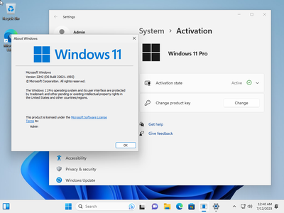 Windows 11 Pro 22H2 Build 22621.1992 (No TPM Required) Preactivated Multilingual July 2023