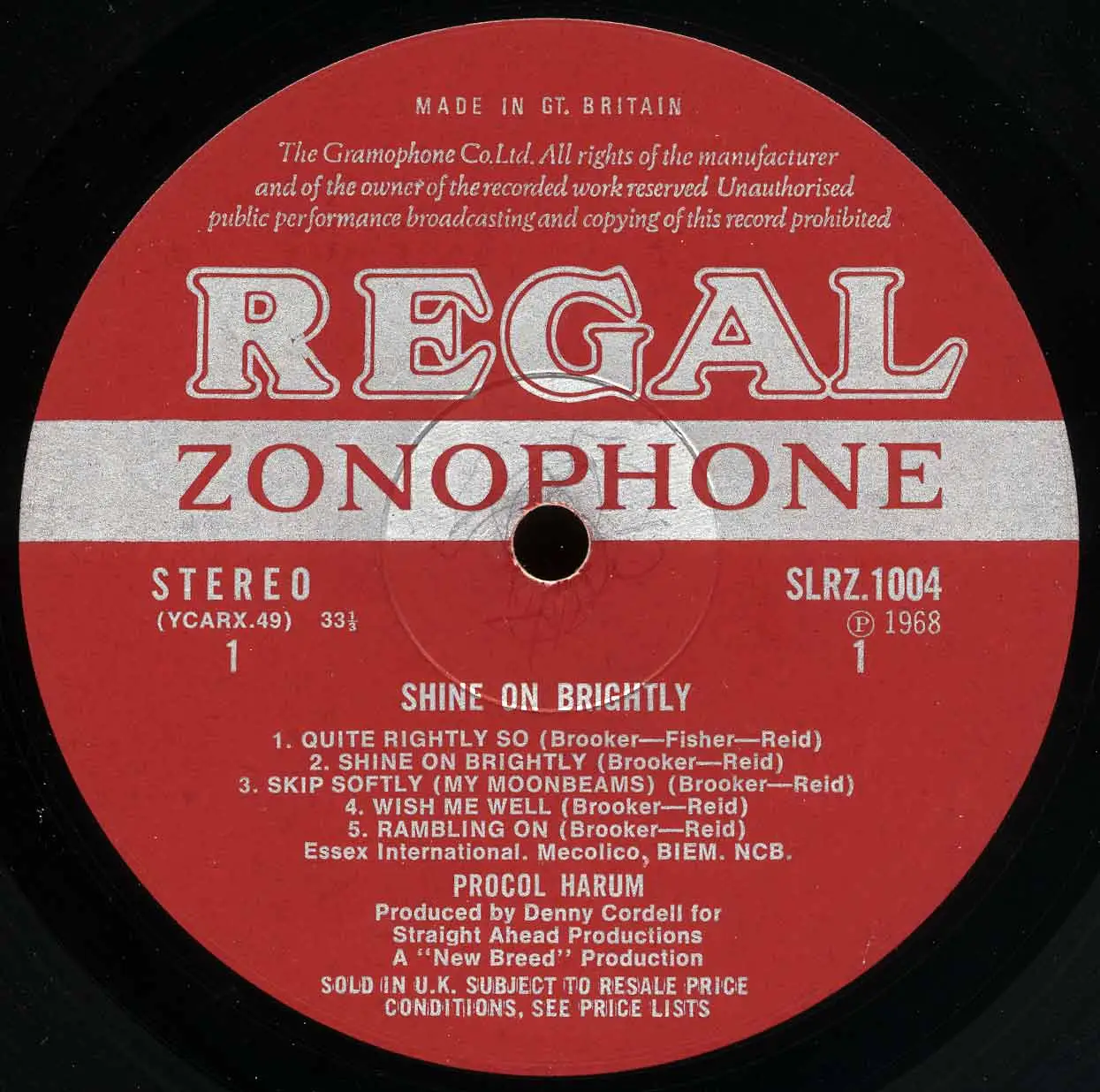 Procol Harum - Shine On Brightly (Regal Zonophone 1968) 24-bit/96kHz Vinyl Rip