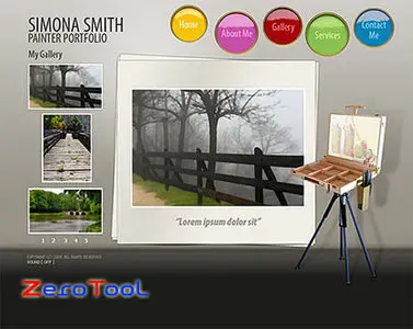SimaVera 300110060 Painter folio Flash template