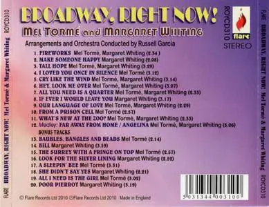 Mel Torme & Margaret Whiting - Broadway, Right Now! (1960) Expanded Reissue 2010